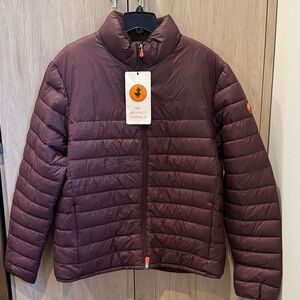 NWTs Save the Duck Men’s Morgan Sherpa-Lined Insulated Jacket. Burgundy. XL
